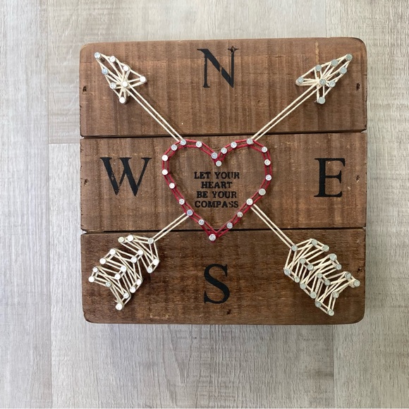 Let Your Heart Be Your Compass String Art Box Sign Home Decor - Picture 7 of 7